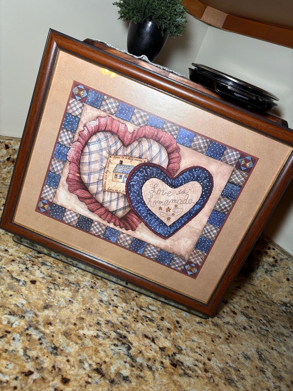 Vintage Home Interiors Love Is Homemade Robin Allen Framed Country Wall Art